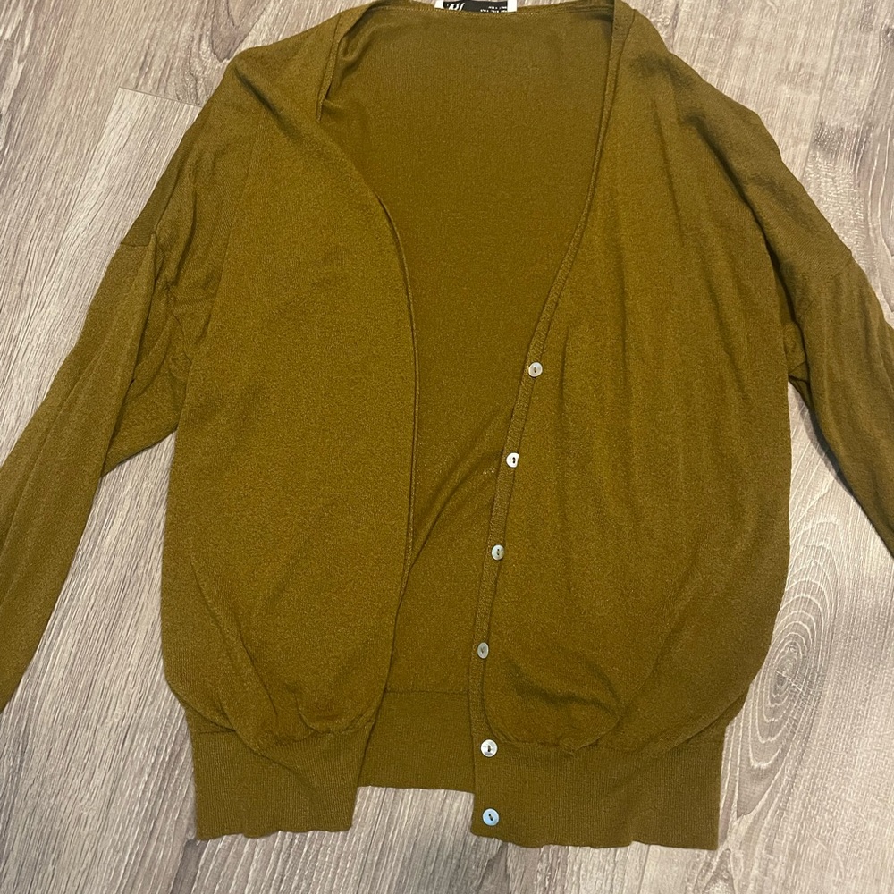 Zara Khaki Women's Cardigan Sweater